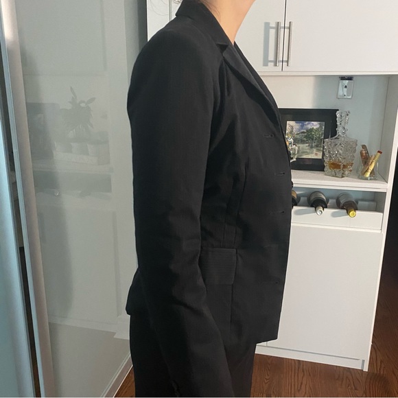 Jacob Dark Grey Blazer with Pin Stripes Size 0 - Picture 7 of 7